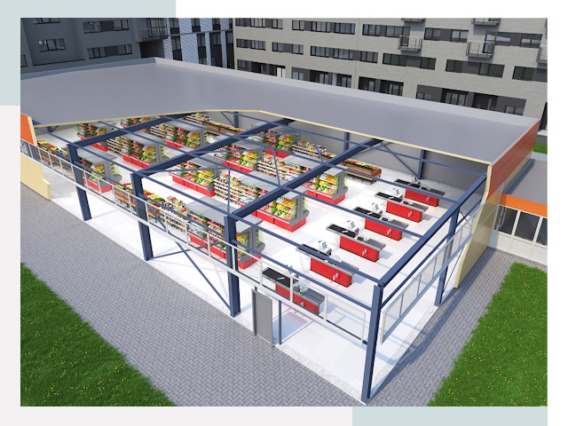 Строительство магазинов в Вологда от 616 руб. за м²