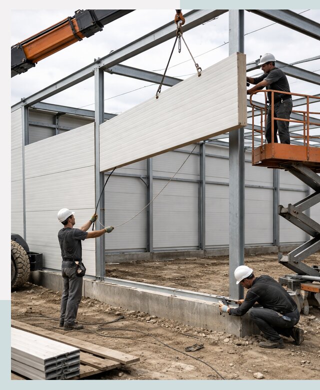 Строительство складов из сэндвич панелей в Вологде под ключ